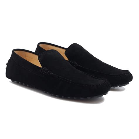 Mocassins pour homme en cuir noir 